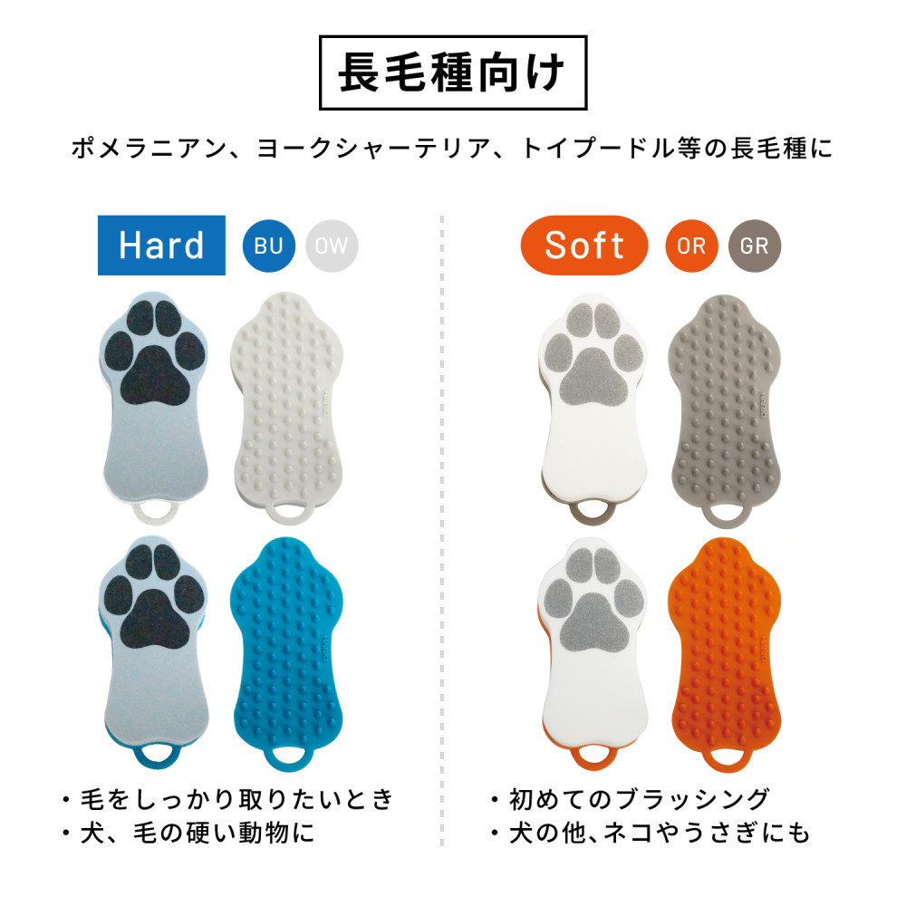 【公式ショップ】HARIO ハリオ ペットのブラシ グルッテ ハード ブルー　換毛期 抜け毛取り 掃除 猫の日