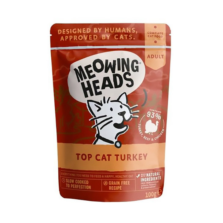 MEOWING HEADS ミャオイングヘッズ キャットフード ウェット トップ キャット ターキー 100ｇ 成猫用