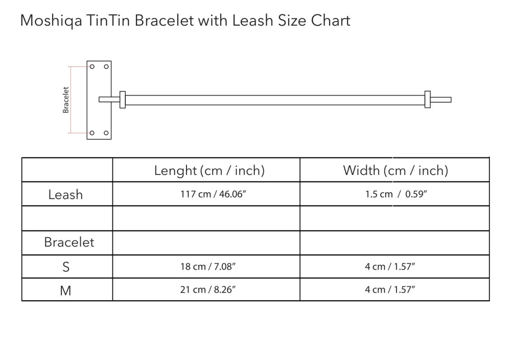 TinTin Dog Bracelet with Leash