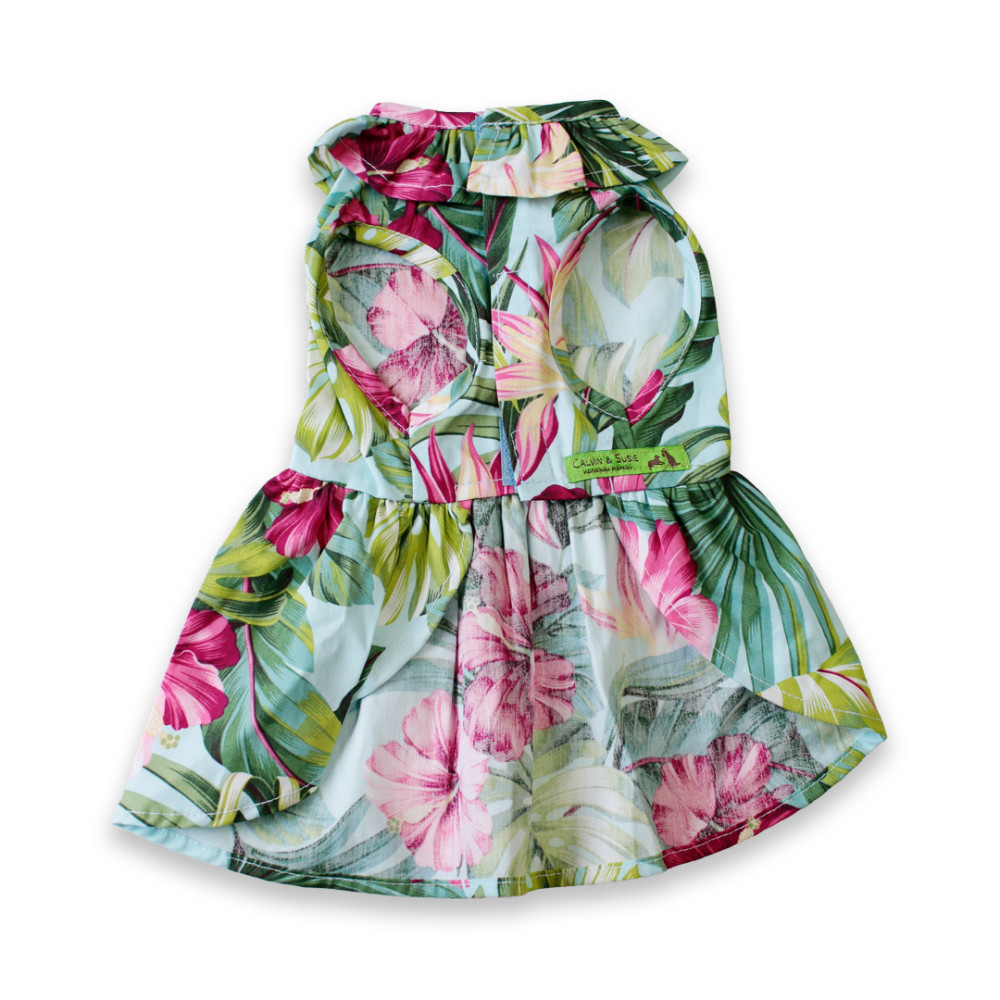 【Calvin & Susie】Aloha  Sundresses Sky Hibiscus 9 - XS