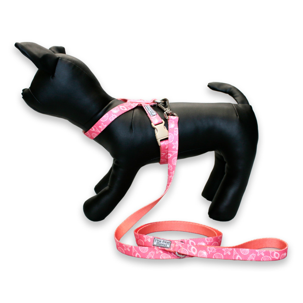 【poi dog hawaii】Poi Dog 4 ft Leash Coral Seashells Medium