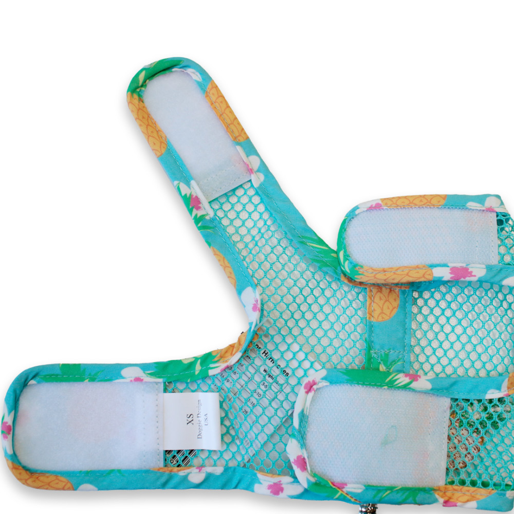 【Doggie Design】Cool Mesh Harnesses Pineapple Luau - XS