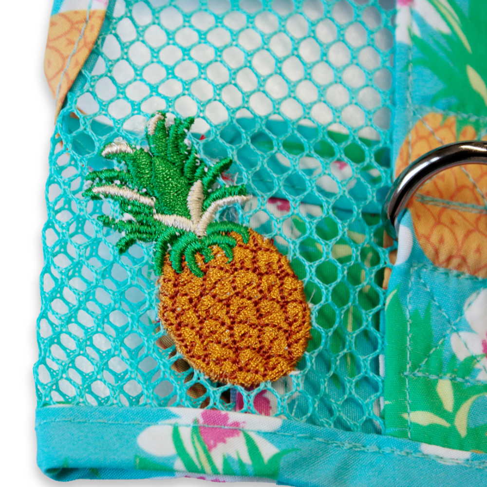 【Doggie Design】Cool Mesh Harnesses Pineapple Luau - XS