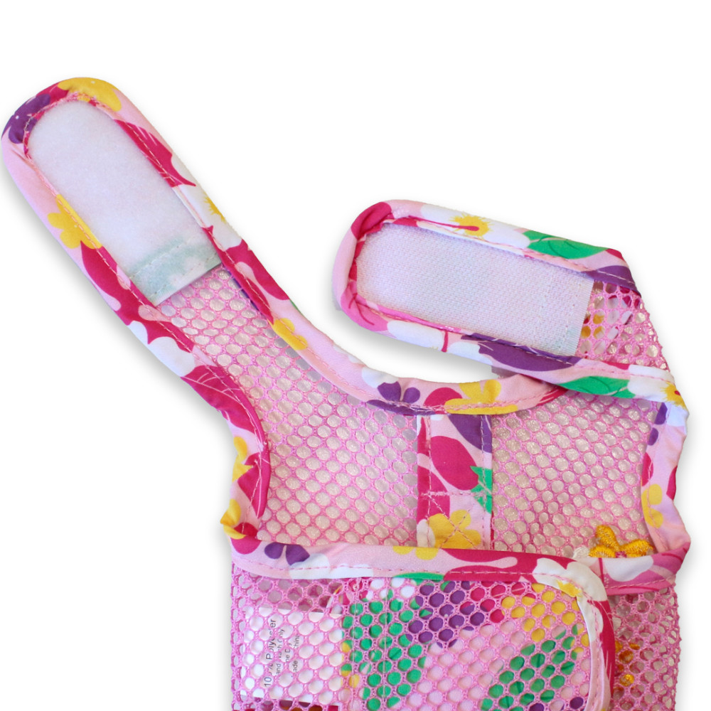 【Doggie Design】Cool Mesh Harnesses Pink Hawaiian Floral - XS