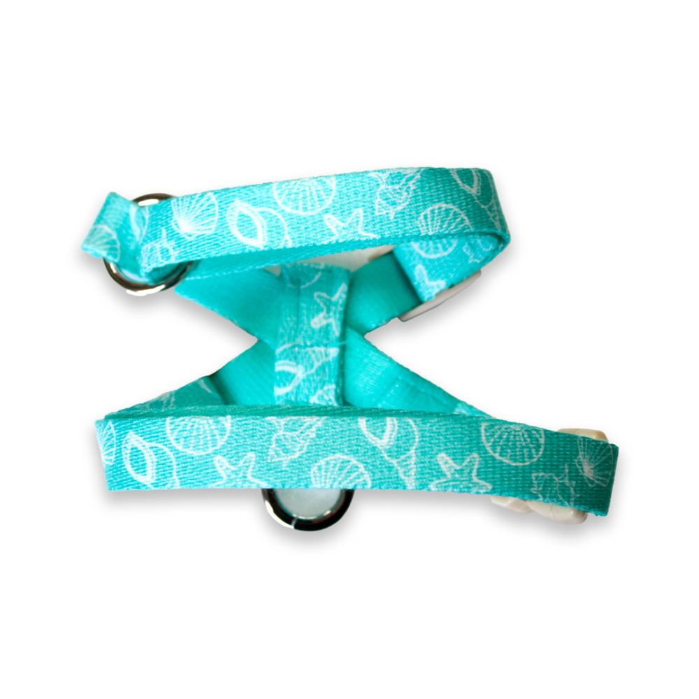 【poi dog hawaii】Poi Dog Harness Ocean Seashells Xsmall