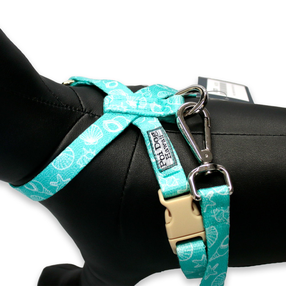 【poi dog hawaii】Poi Dog Harness Ocean Seashells Xsmall