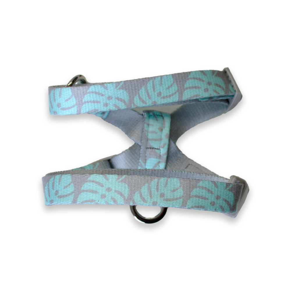 【poi dog hawaii】Poi Dog Harness Mint Monstera Xsmall