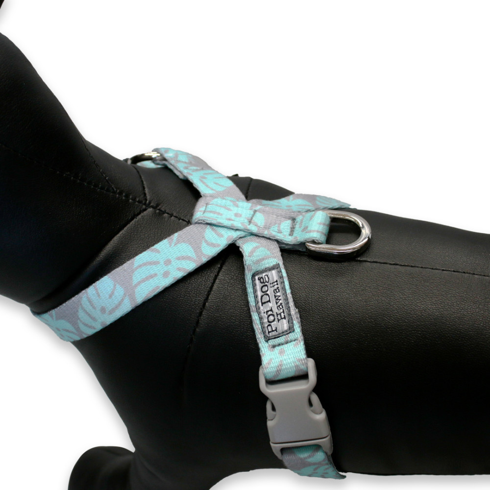 【poi dog hawaii】Poi Dog Harness Mint Monstera Xsmall