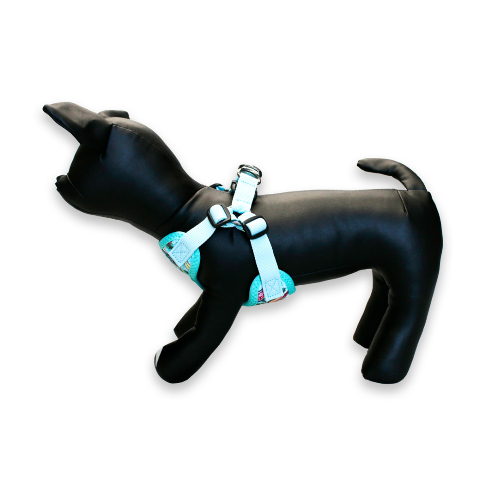 【Doggie Design】Wrap and Snap Harness Surfboards And Palms -S