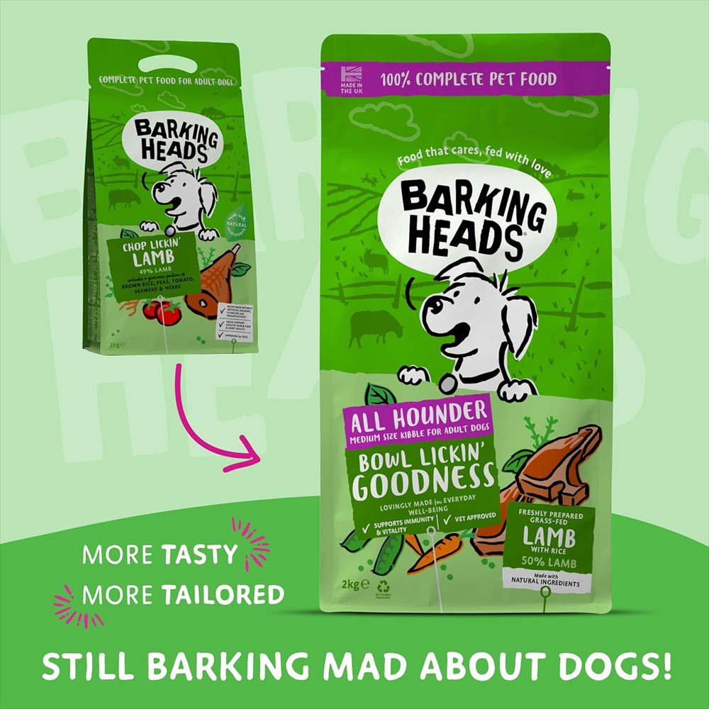 BARKING HEADS バーキングヘッズ ボウル リッキン グッドネス ラム ドライッグフード 全犬種成犬用 12㎏