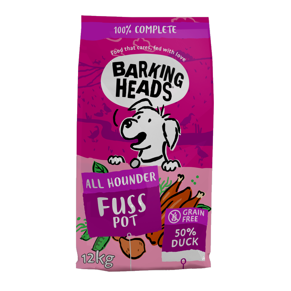 BARKING HEADS バーキングヘッズ ファス ポット ダック ドライドッグフード 全犬種成犬用12kg