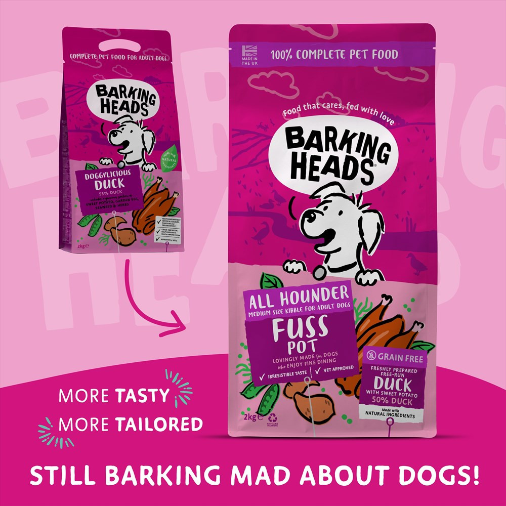 BARKING HEADS バーキングヘッズ ファス ポット ダック ドライドッグフード 全犬種成犬用12kg