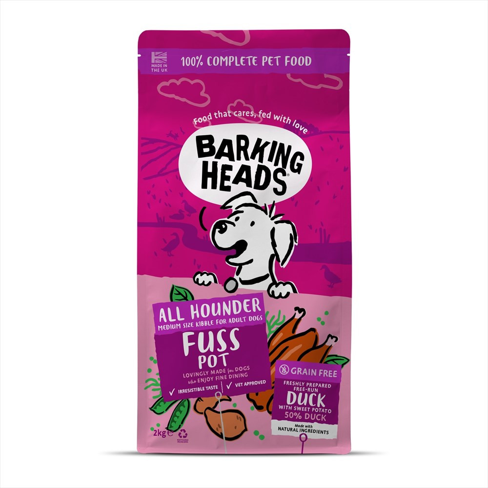 BARKING HEADS バーキングヘッズ ファス ポット ダック ドライドッグフード 全犬種成犬用 2kg