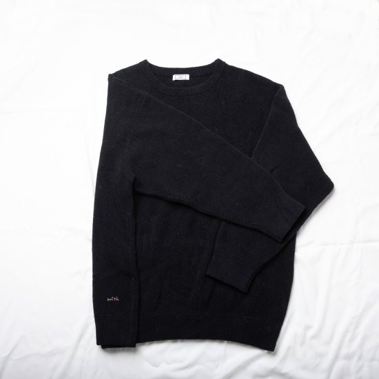 cotton mole oversize knit with.006〈 black 〉