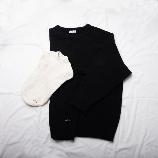 cotton mole oversize knit with.006〈 black 〉