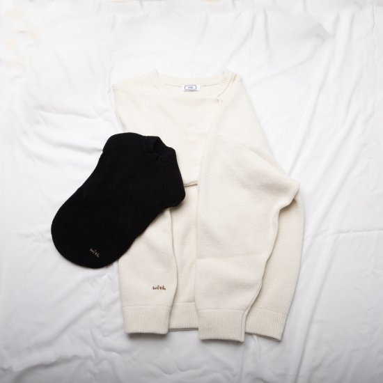 cotton mole oversize knit with.006〈 ivory 〉