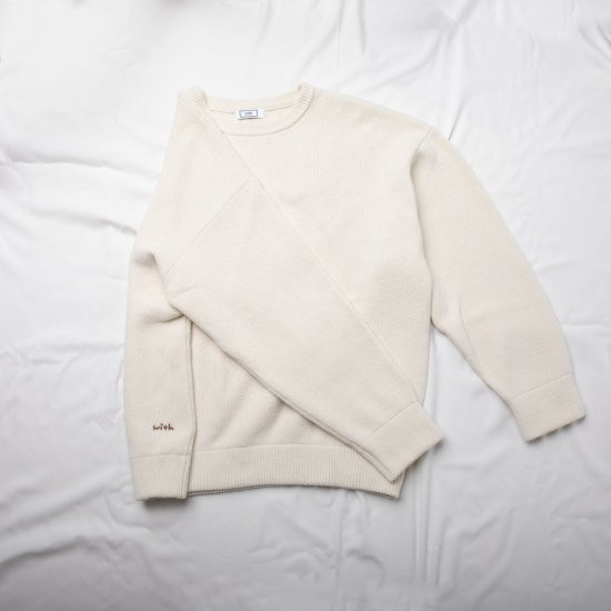 cotton mole oversize knit with.006〈 ivory 〉