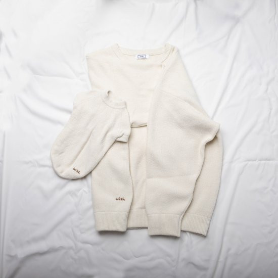 cotton mole oversize knit with.006〈 ivory 〉