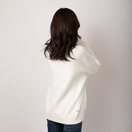 cotton mole oversize knit with.006〈 ivory 〉