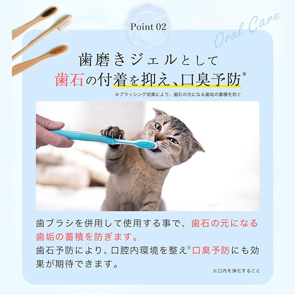 ミシュワン MISHONE トータルケアニャン 猫 歯磨き 歯磨きジェル 猫用 30g（歯ブラシ付き）口腔ケア 猫用歯ブラシ オールインワン 肉球ケア 涙やけ