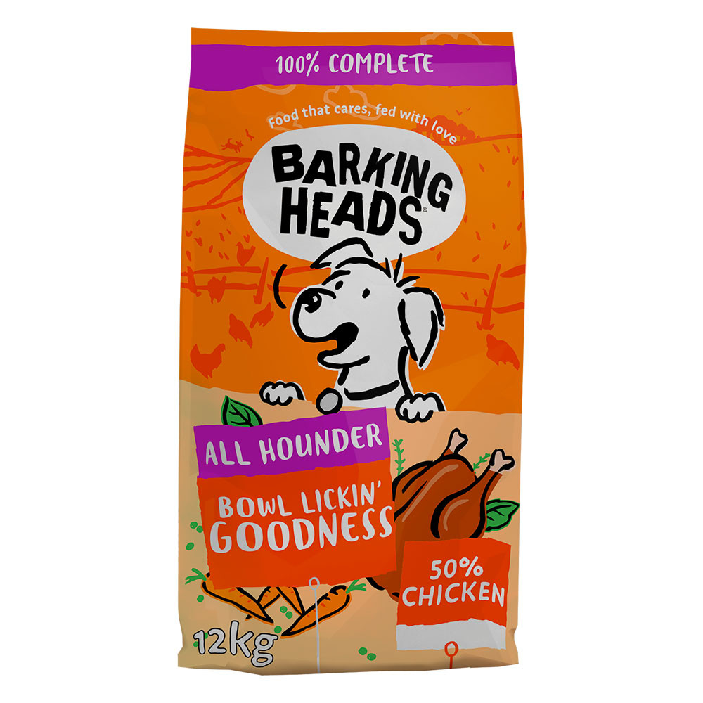 【９月上旬入荷予定】BARKING HEADS バーキングヘッズ ボウル リッキン グッドネス チキン ドライドッグフード 全犬種成犬用 12kg