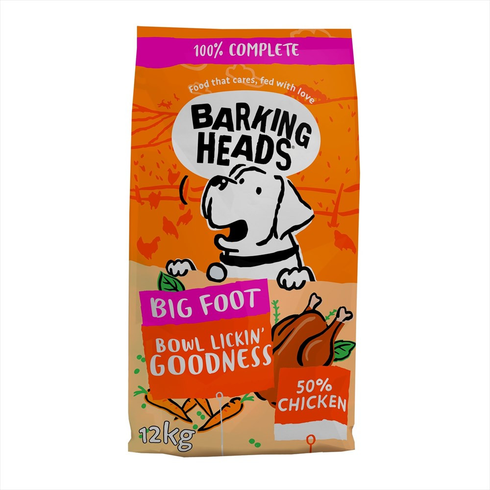 【大型犬用】 BARKING HEADS バーキングヘッズ ボウル リッキン グッドネス チキン ドライドッグフード 大型犬用 12kg