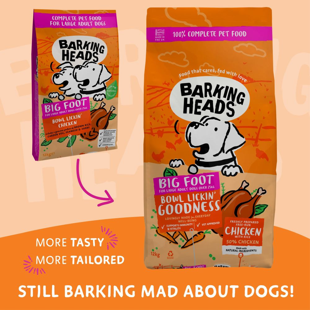 【大型犬用】 BARKING HEADS バーキングヘッズ ボウル リッキン グッドネス チキン ドライドッグフード 大型犬用 12kg