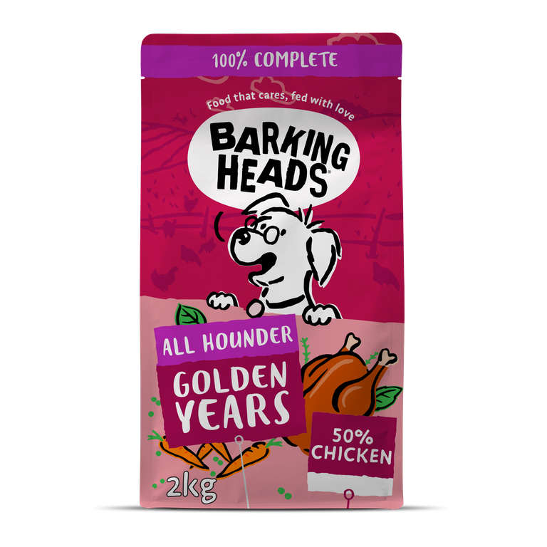 【リニューアル】【シニア犬用】BARKING HEADS バーキングヘッズ ゴールデン イヤーズ ドライドッグフード シニア犬用 (7歳以上) 2kg