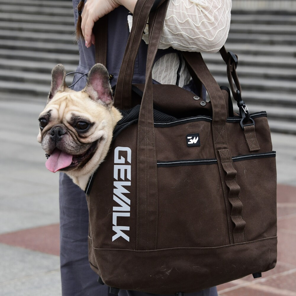 GW 2Way Cotton Carry Tote bag　【フリーサイズ】  犬  GEWALK    バッグ