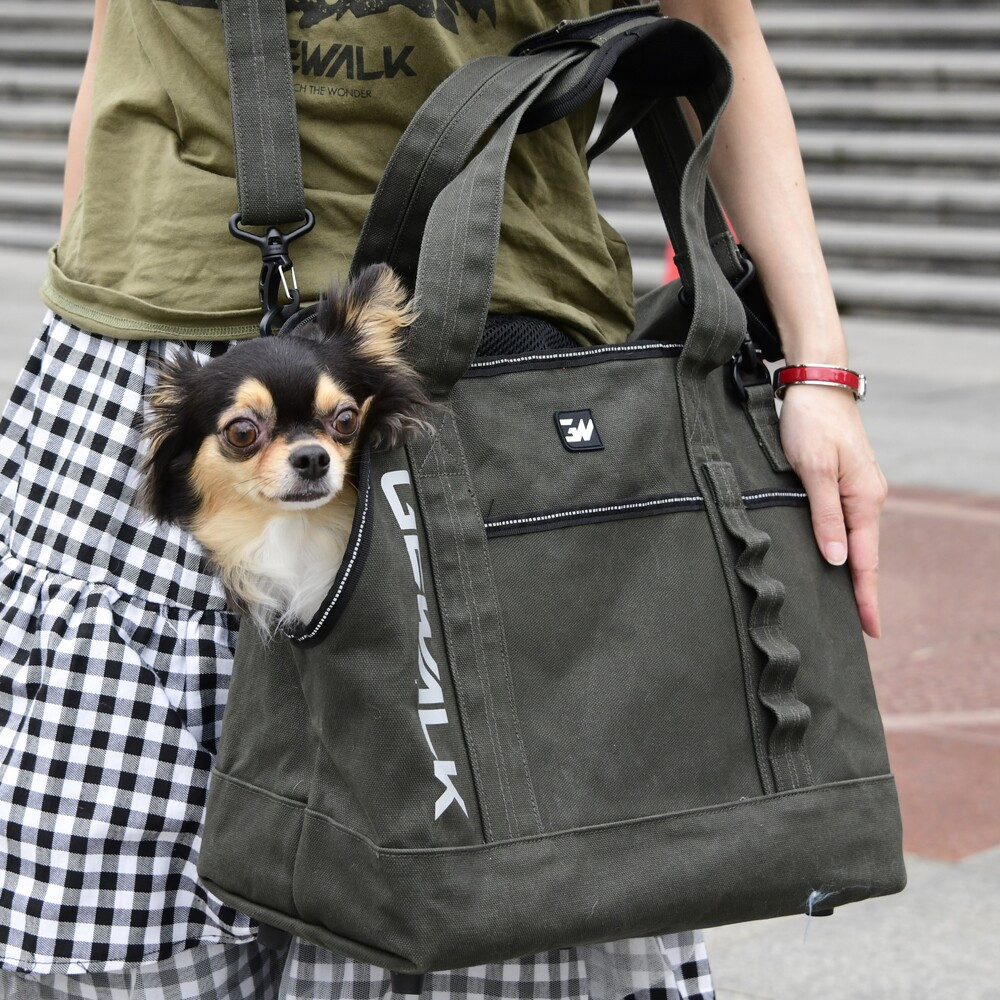 GW 2Way Cotton Carry Tote bag　【フリーサイズ】  犬  GEWALK    バッグ