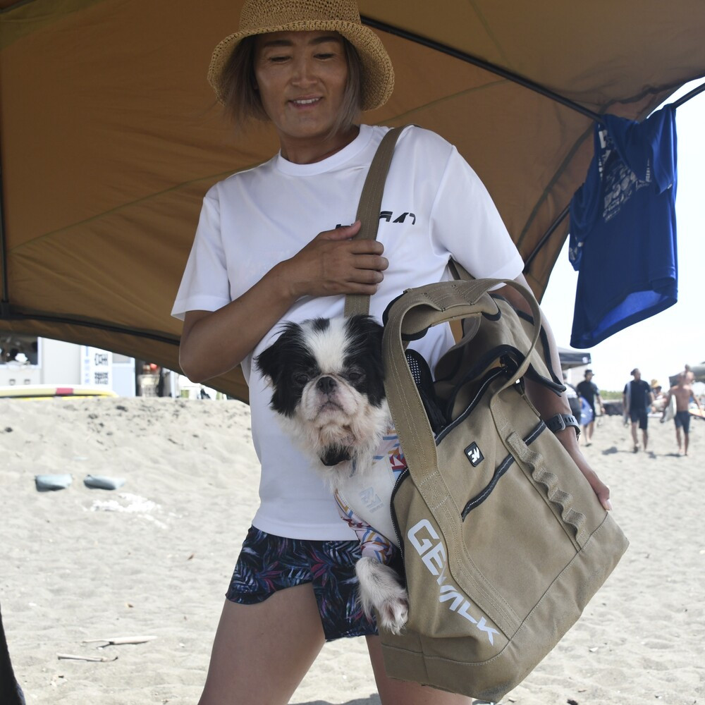 GW 2Way Cotton Carry Tote bag　【フリーサイズ】  犬  GEWALK    バッグ