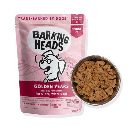 BARKING HEADS バーキングヘッズ ゴールデン イヤーズ ドッグフード アレルギー フィッシュ 魚 ウェット パウチ 全犬種成犬用 300g