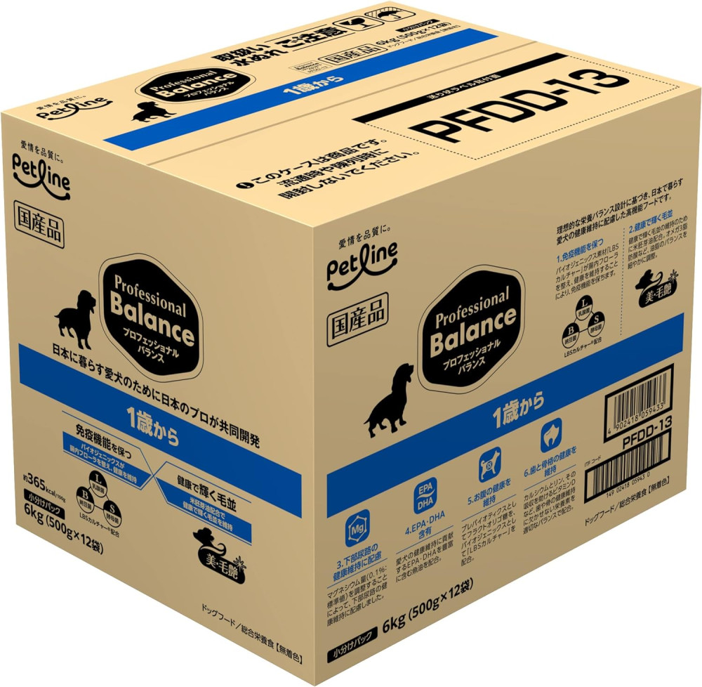 ペットラインプロバラ プロフェッショナルバランス 1歳 成犬用 6kg