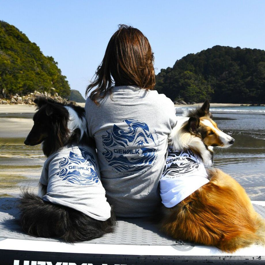 LGE530  サーフウエーブバックプリント　Ｔシャツ【DSダックスフンド専用サイズ】  犬  GEWALK  ジウォーク  Tシャツ・カットソー