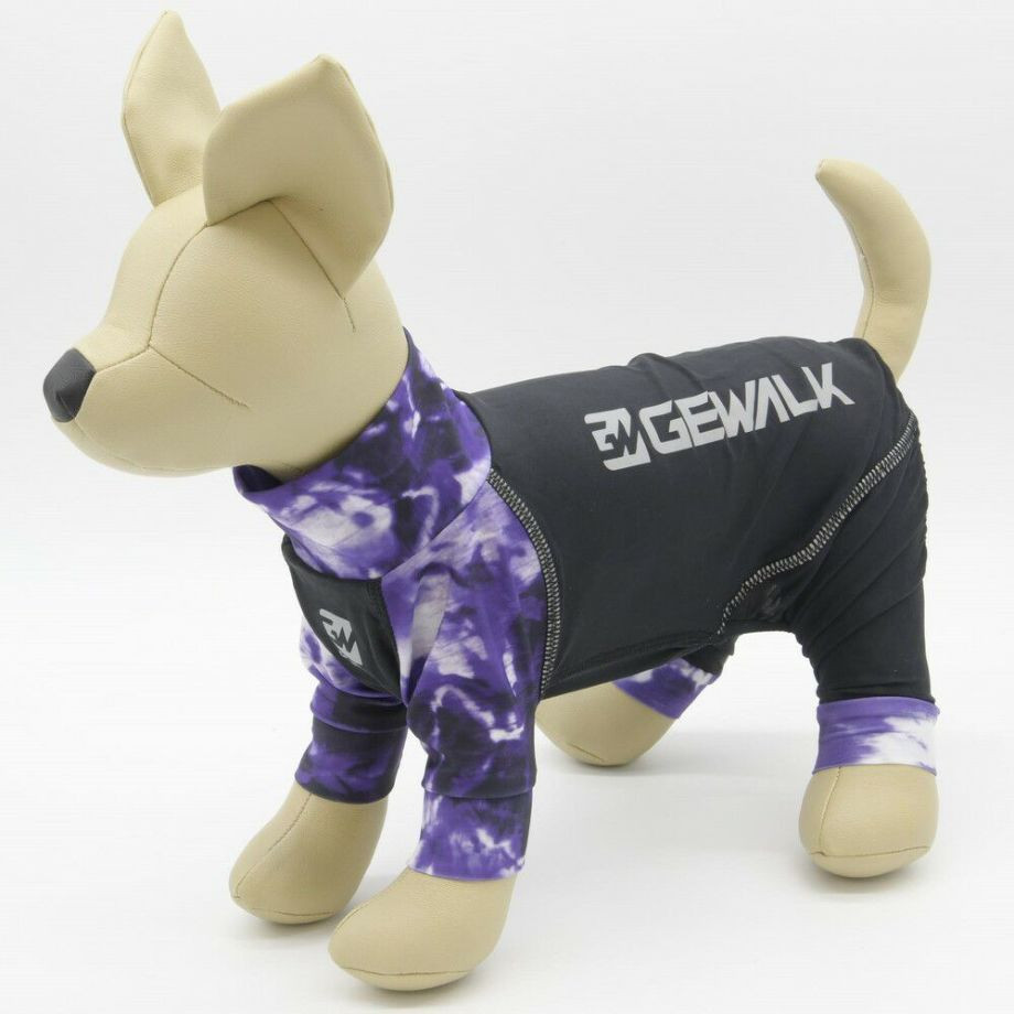 LGE533 タイダイプリント マイナス　フリージング　ロンパース【XS】【S】【2S】ラッシュガード  犬  GEWALK  ジウォーク  ロンパース