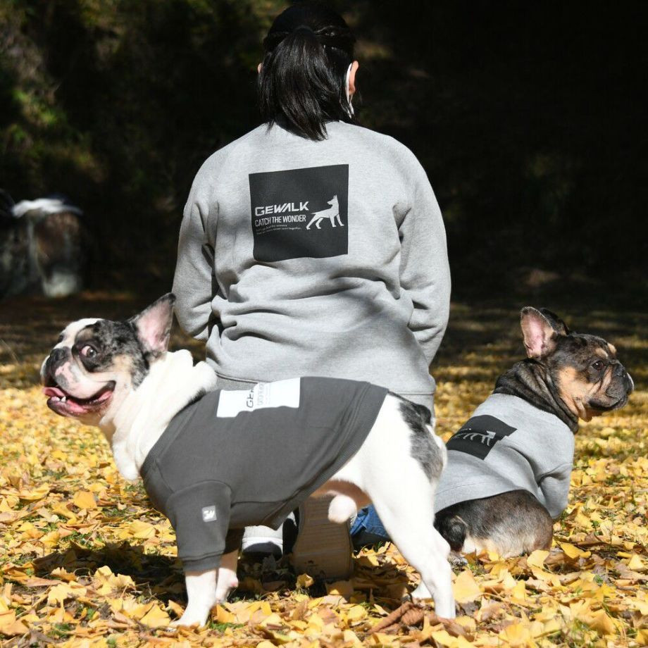 コットンスウェットシャツ【XS　S　M】  犬  GEWALK    スウェット・パーカー_オーナー用