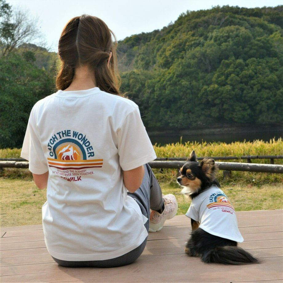 グラフィック　Tシャツ　ロゴ 【S M L LL】  犬  GEWALK    Tシャツ_オーナー用