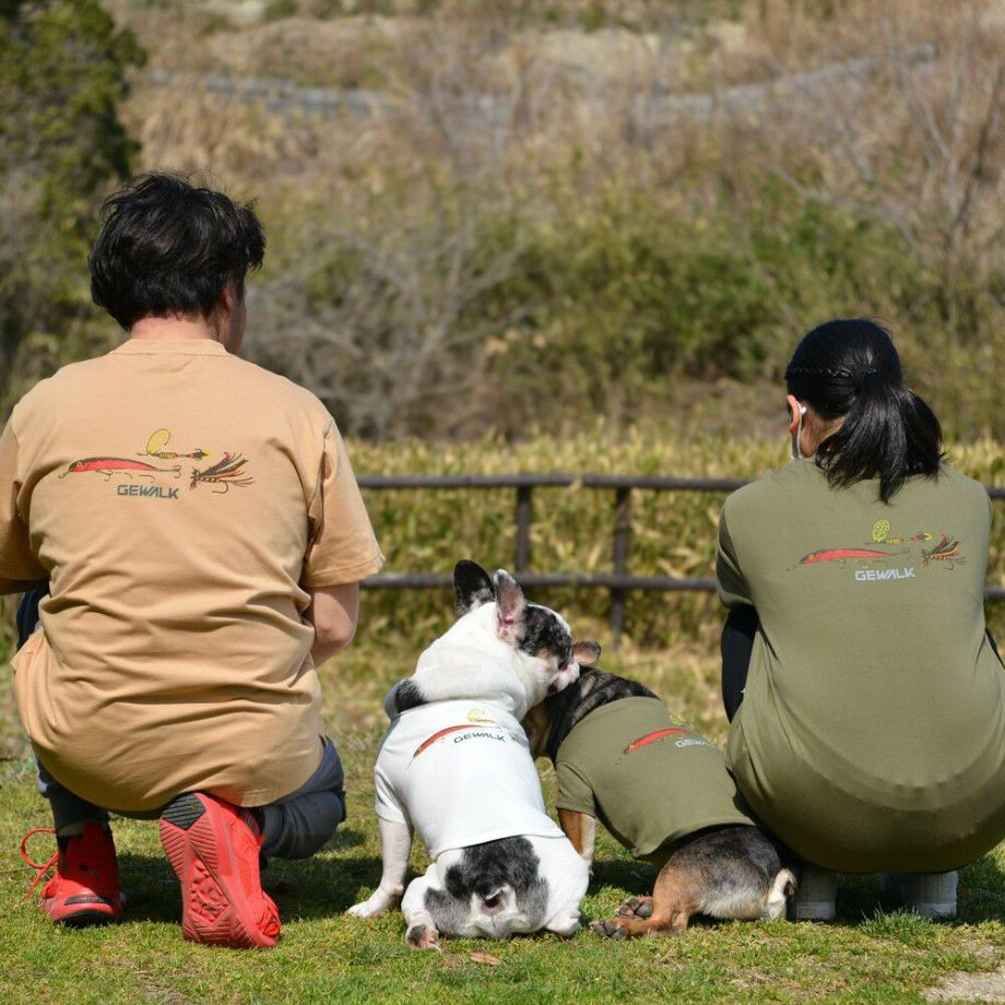 グラフィック　Tシャツ　フィッシング 【S M L LL】  犬  GEWALK    Tシャツ_オーナー用