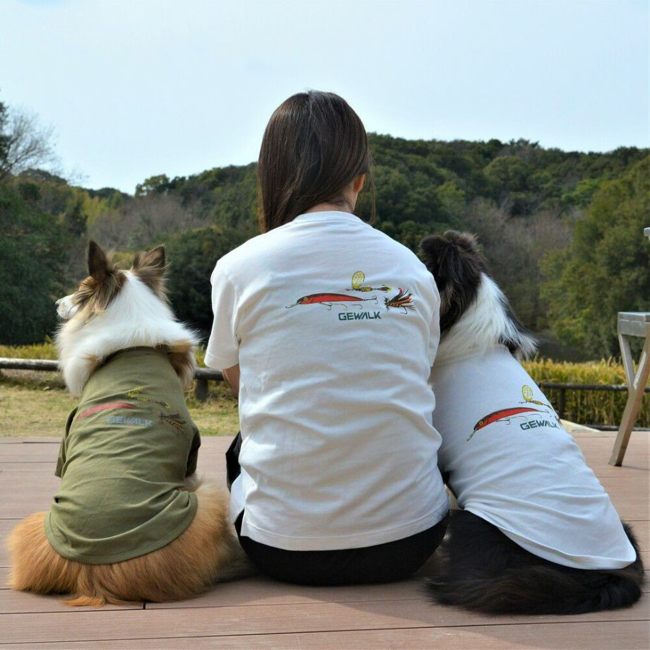 グラフィック　Tシャツ　フィッシング 【S M L LL】  犬  GEWALK    Tシャツ_オーナー用