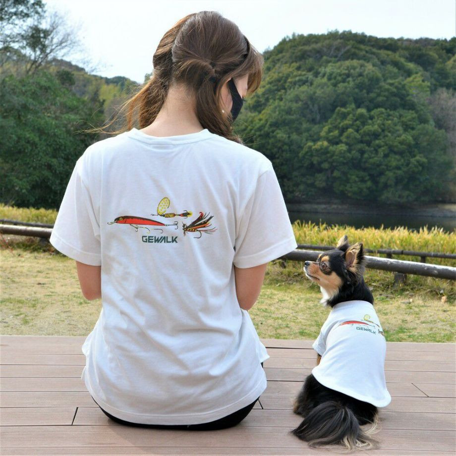 グラフィック　Tシャツ　フィッシング 【S M L LL】  犬  GEWALK    Tシャツ_オーナー用