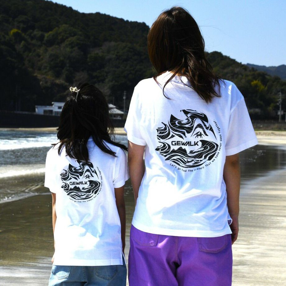 LGY319   サーフウエーブバックプリント　Ｔシャツ　KIDS 【140】  犬  GEWALK    キッズ用