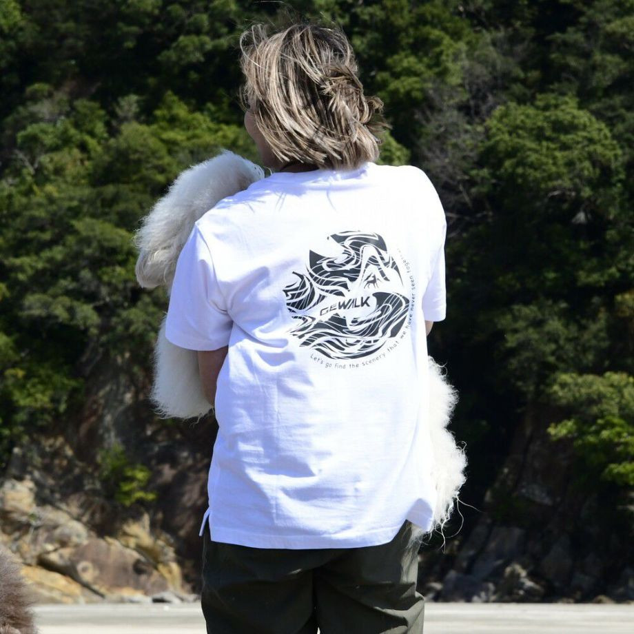 LGY319  サーフウエーブバックプリント　Ｔシャツ 【S】  犬  GEWALK    Tシャツ_オーナー用