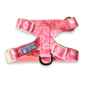 【poi dog hawaii】Poi Dog Harness Coral Seashells Xsmall