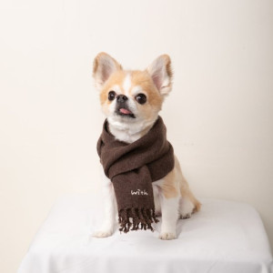 cashmere100%大判muffler for DOG with.002