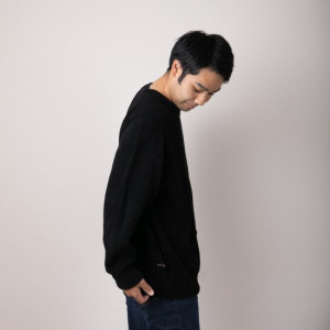 cotton mole oversize knit with.006〈 black 〉