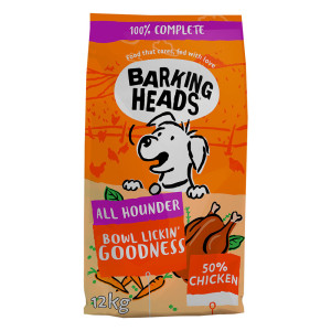 【8月上旬入荷予定】BARKING HEADS バーキングヘッズ ボウル リッキン グッドネス チキン ドライドッグフード 全犬種成犬用 12kg