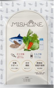 mishone　犬猫用粉末スープ　カツオ・ミルク味（各5袋入り）