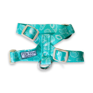 【poi dog hawaii】Poi Dog Harness Ocean Seashells Xsmall